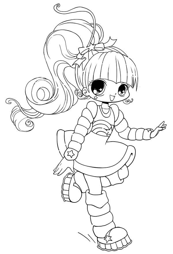 Adorable Chibi Anime Coloring Page Coloring Sky - Afvere