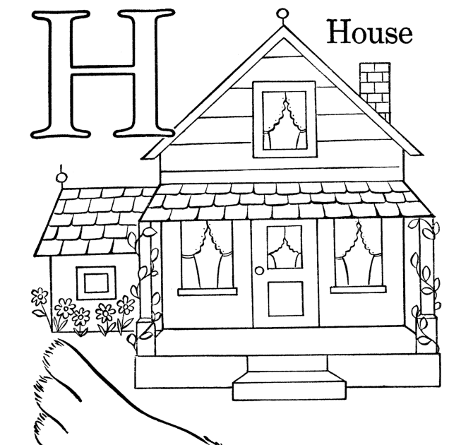 Letter H S Coloring Pages - Digital Dream