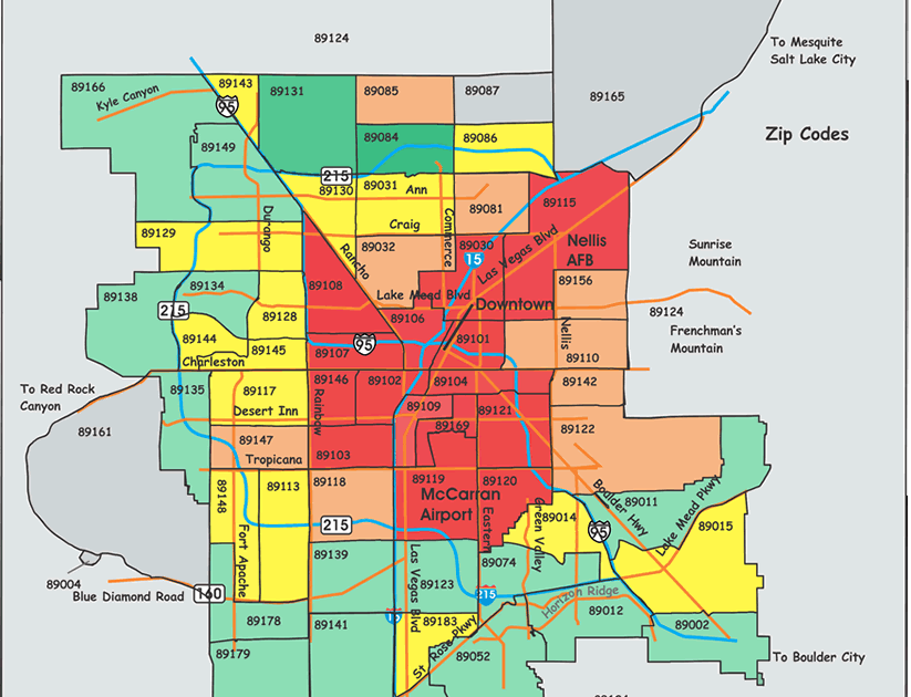 Zip Code Map Las Vegas Nevada Xyz De Code