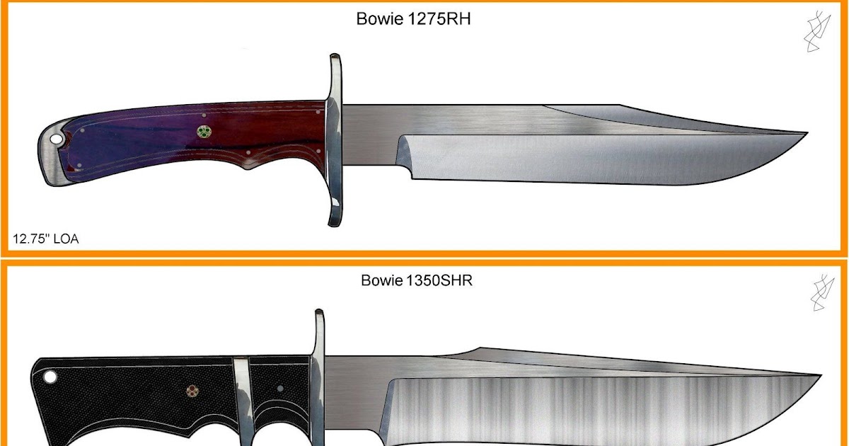 knife-templates-bowie-custom-knife-patterns-drawings-layouts-styles