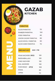 Gazab Kitchen menu 1