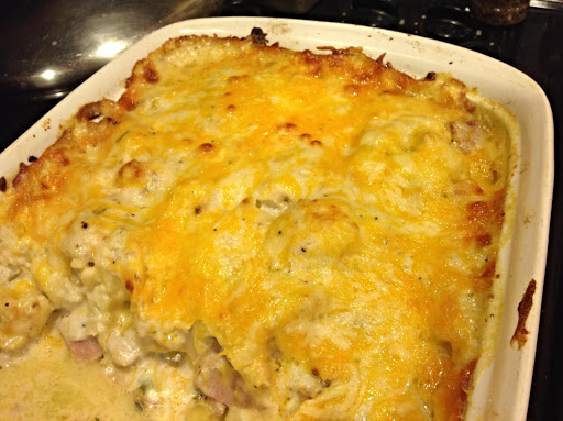 Scalloped Cauliflower & Ham Casserole