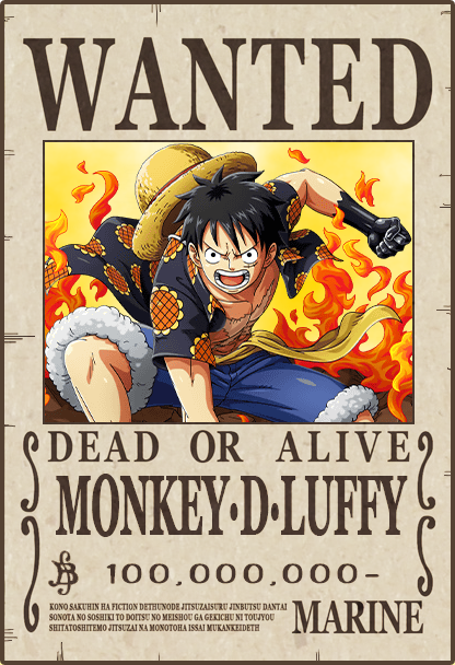 Monkey D Luffy 2 One Piece Wanted Posters Collection Opensea