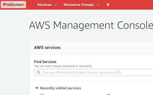 Customize AWS Console Header