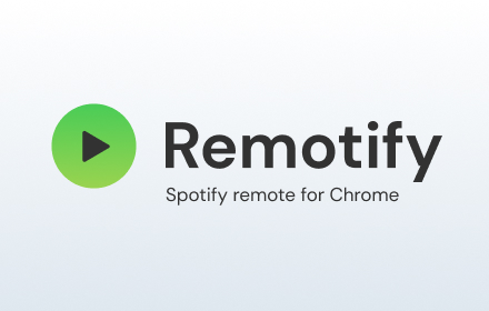 Remotify - a Spotify remote for Chrome small promo image