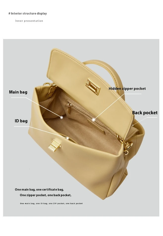Mekana torba od mekane goveđe kože za žene, prenosiva, jednostavna i velikog kapaciteta. Idealna kao crossbody torba za posao.