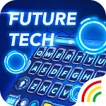 Cover Image of Unduh Neon Blue Keyboard - Tech 2.0.0 APK