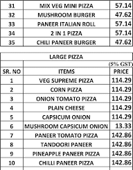 Shanker Bakery menu 4