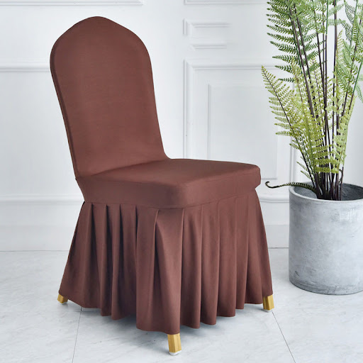 Title 13, Pleated skirt side dining chair offering elegan...