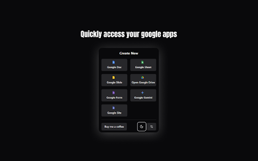 Google Docs Quick Create