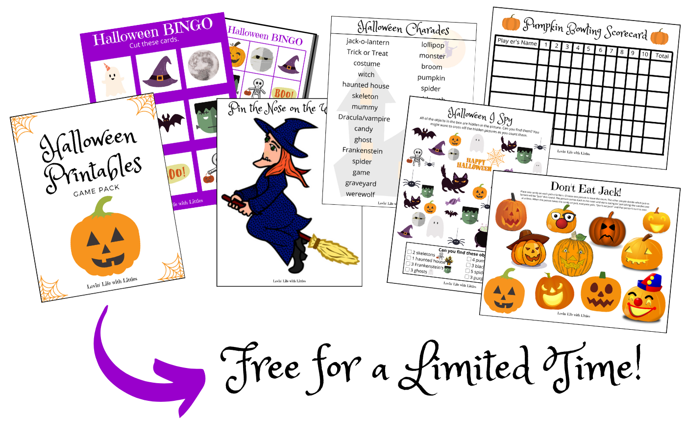 Click here to download the Halloween Printables Game Pack