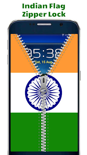 Indian Flag Zipper Lock