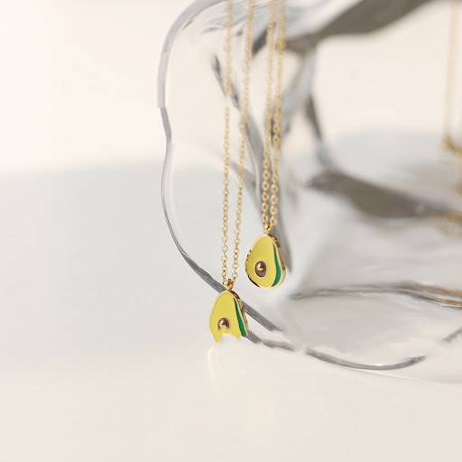 Title 3, Small Colorful Oil Necklace Avocado Student Nec...