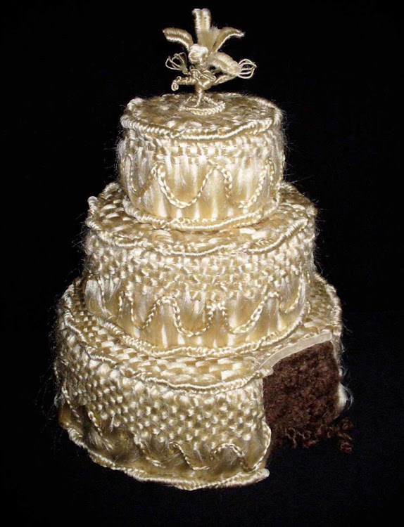 Shorn out of Wedlock: A hair wedding cake by artist Jane Hoodless.