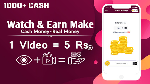 CashMoney : Watch Video & Win Money, Daily Reward