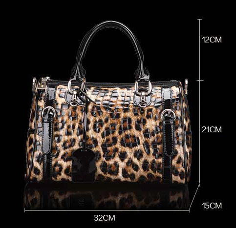 Title 1, Leopard Print Handbag Fashion All-match Leather...