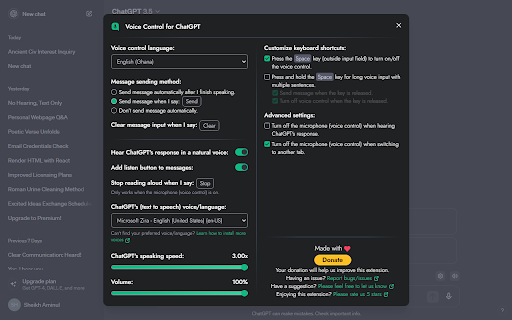 Voice Control for ChatGPT