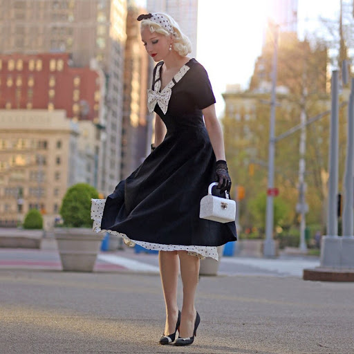 Title 2, Womens Little Black Dress with Contrast Stitch...