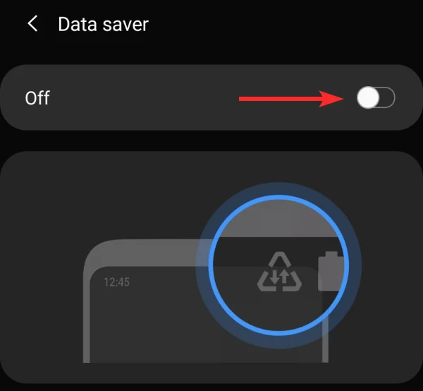 Android Data Saver toggle