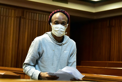 Alleged serial rapist Thembinkosi Ngcolomba at an earlier appearance in the high court in Gqeberha