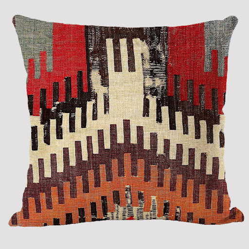 Title 7, Bohemian linen pillow with ethnic style for a c...