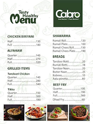 Cabro Food Corner menu 1