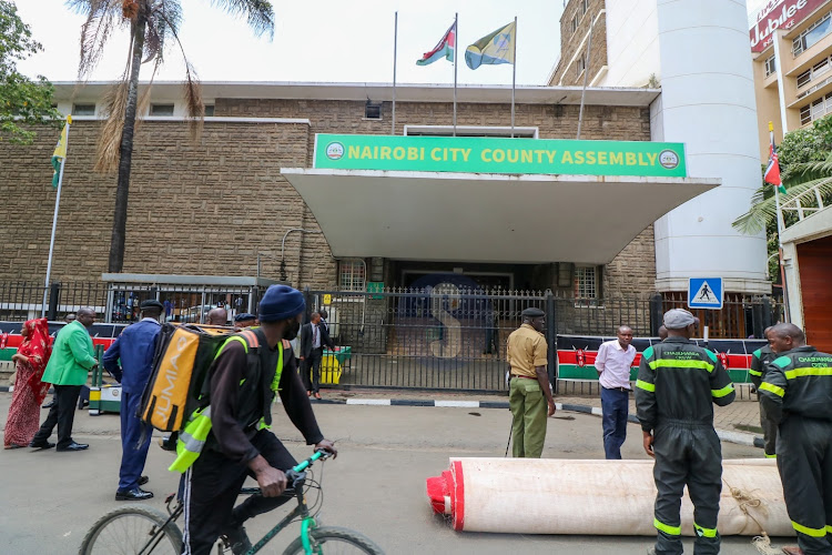 Entrance of the Nairobi County Assembly ahead of its official opening on October 19,2022