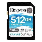 Thẻ Nhớ Kingston Sd Canvas Go Plus 512Gb – Sdg3/512Gb - Hàng Chính Hãng