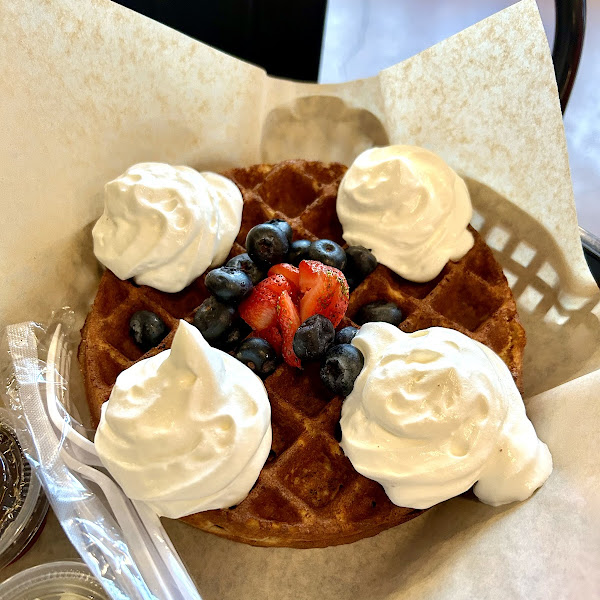 Gluten-Free Waffles at THE STATION Café