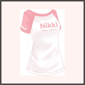 NIKKIのTシャツ（桃）