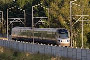 High speed: the Gautrain en route between OR Tambo International Airport and Pretoria.