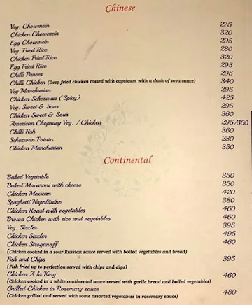 Inder Prakash - Fateh Restaurant menu 