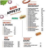 Bon Appetit Cafe N  Restaurant menu 2