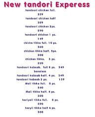 New Tandoori Express menu 1