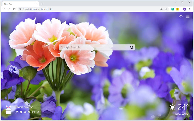 Las flores New Tab, Fondos de pantalla personalizados HD