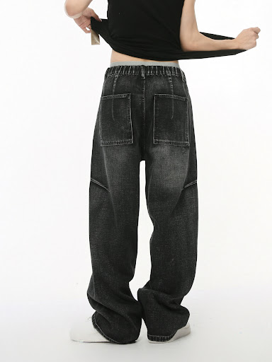 Title 2, Pantalones vaqueros anchos rectos para hombre C...