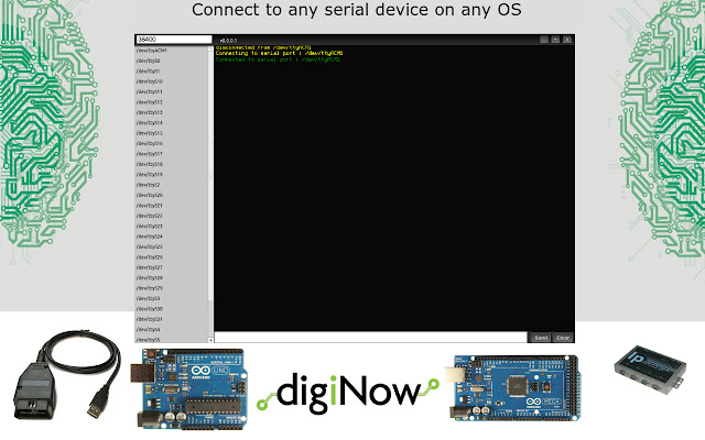 Diginow Serial Terminal chrome extension