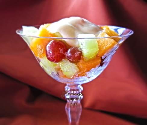 Fresh Fruit With Creamy Grand Marnier Sauce._image