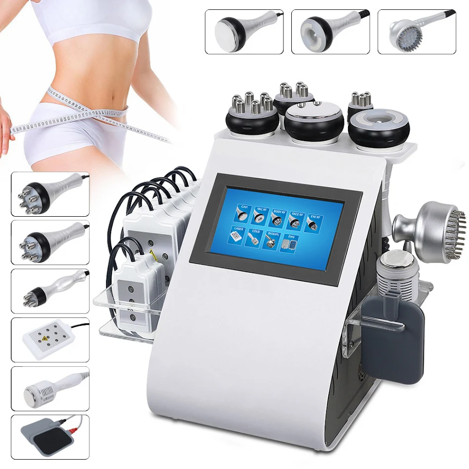 9-in-1 40K Ultrasone Vacuüm Negatieve Druk Cosmetisch Instrument, gezichts- en lichaamsbehandelingen, huidverjonging.