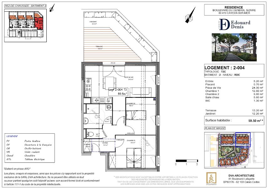 Vente appartement 3 pièces 59.5 m² à Cayeux-sur-Mer (80410), 315 000 €