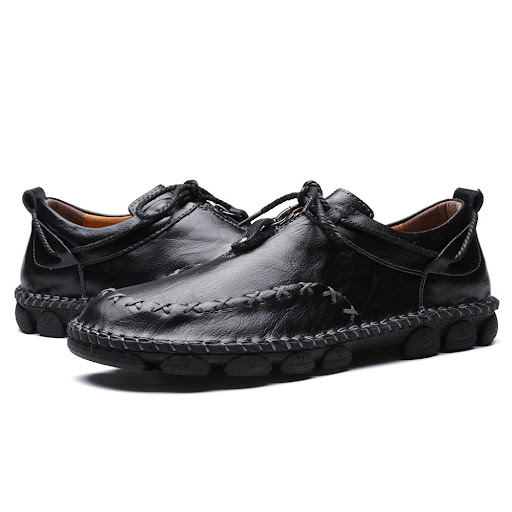 Title 3, Hand-stitched large size leather shoes. Experie...