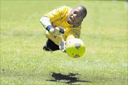 STAYING FOCUSED: Bafana Bafana goalkeeper Itumeleng Khune during a training session at Orlando Stadium in Soweto yesterday.
      Photo: Gallo Images