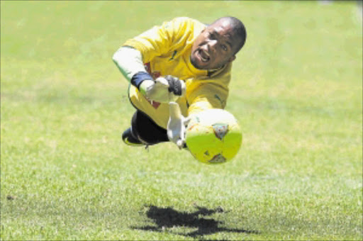 STAYING FOCUSED: Bafana Bafana goalkeeper Itumeleng Khune during a training session at Orlando Stadium in Soweto yesterday. Photo: Gallo Images