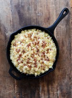 Skillet Brussels Bacon Mac was pinched from <a href="http://www.howsweeteats.com/2013/11/fontina-and-white-cheddar-skillet-brussels-bacon-mac/" target="_blank">www.howsweeteats.com.</a>