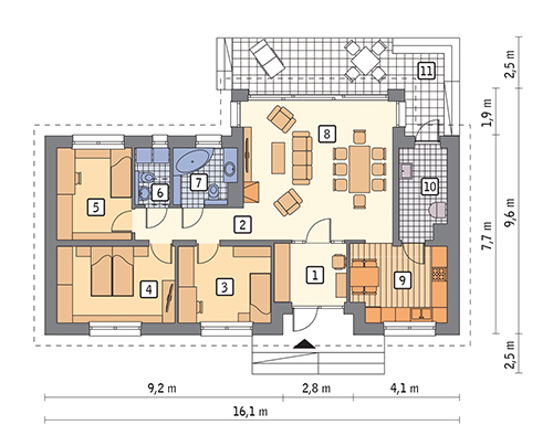 Efektowny - M238 - Rzut parteru