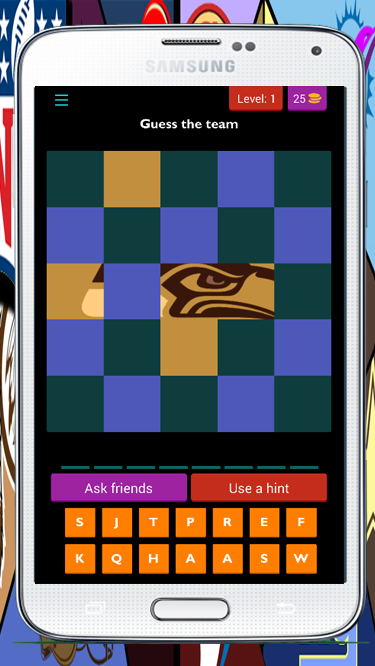 Android application Guess NFL Team Logo screenshort