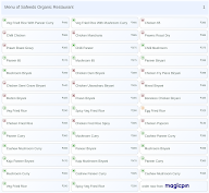Safeeds Organic Restaurant menu 1