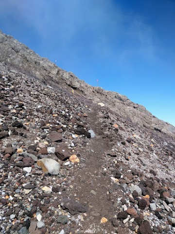 Mount Taranaki Summit Track scoria scree slope