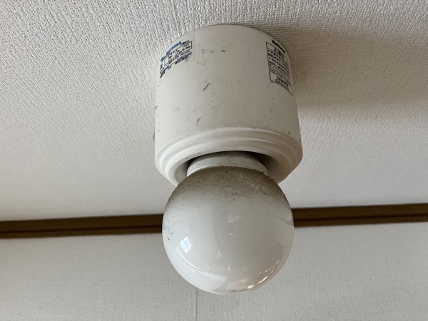電球型蛍光灯だった廊下の照明