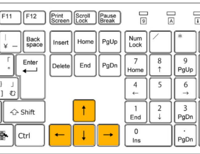 パソコンの十字キー